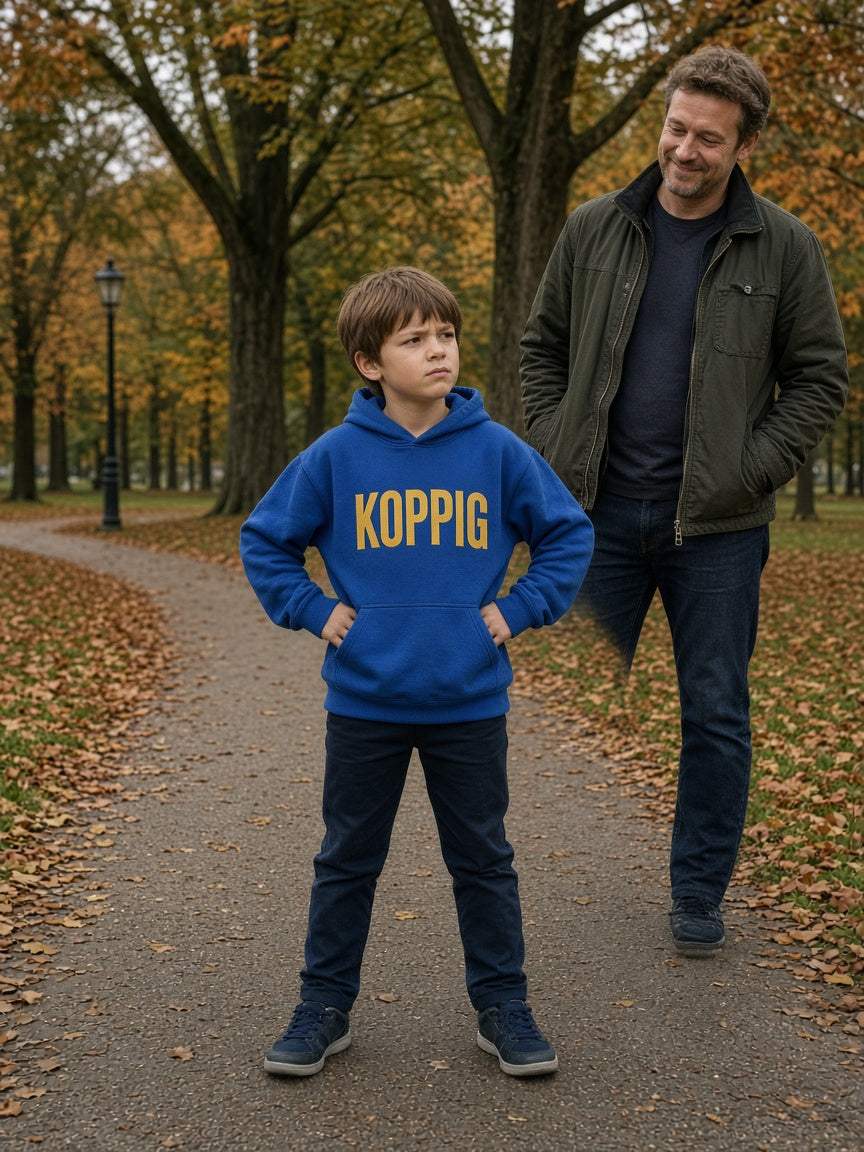 KOPPIG Kinderhoodie – modelfoto