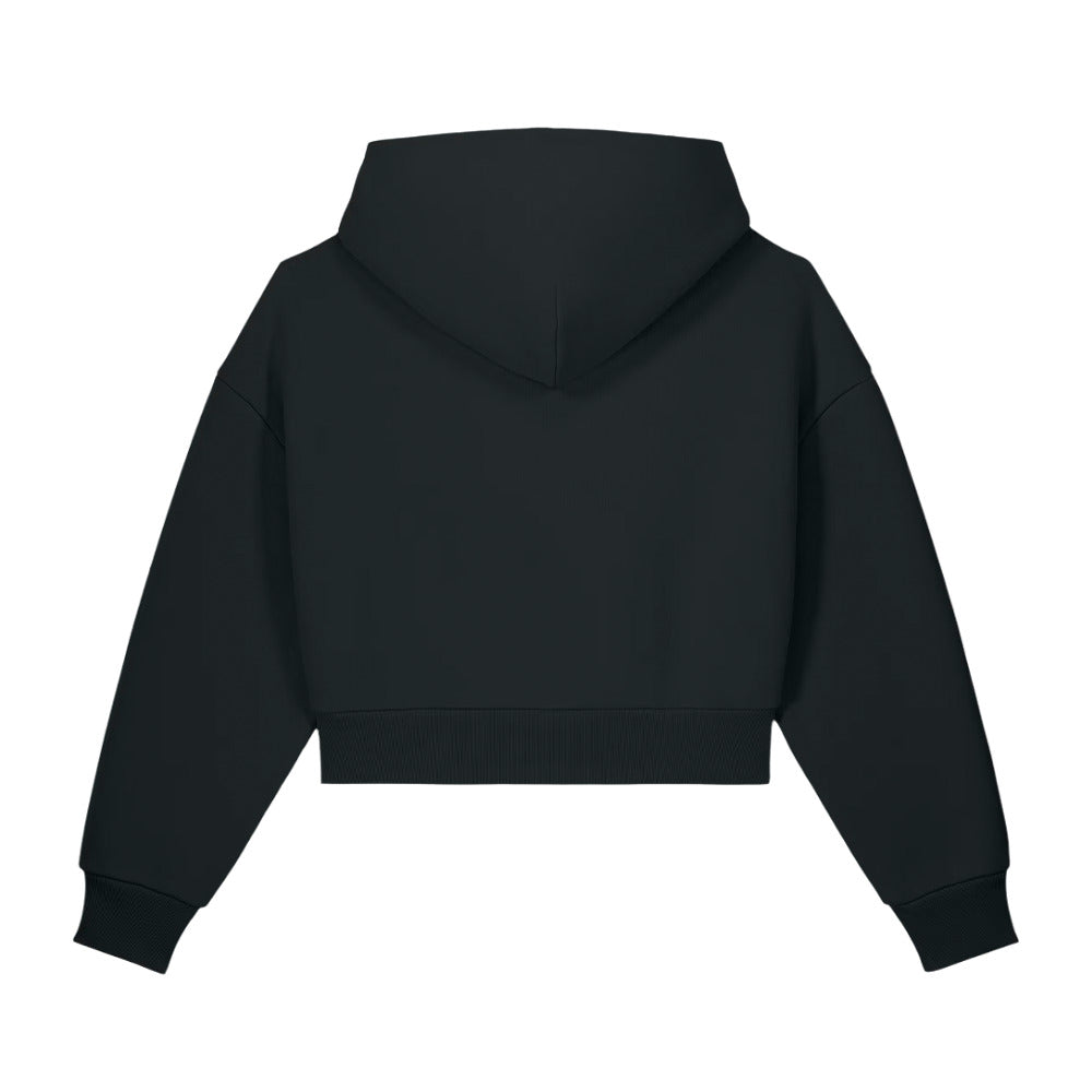 GEEN ZIN Zip Hoodie – Zwart – productfoto achterkant, GEEN ZIN geborduurd