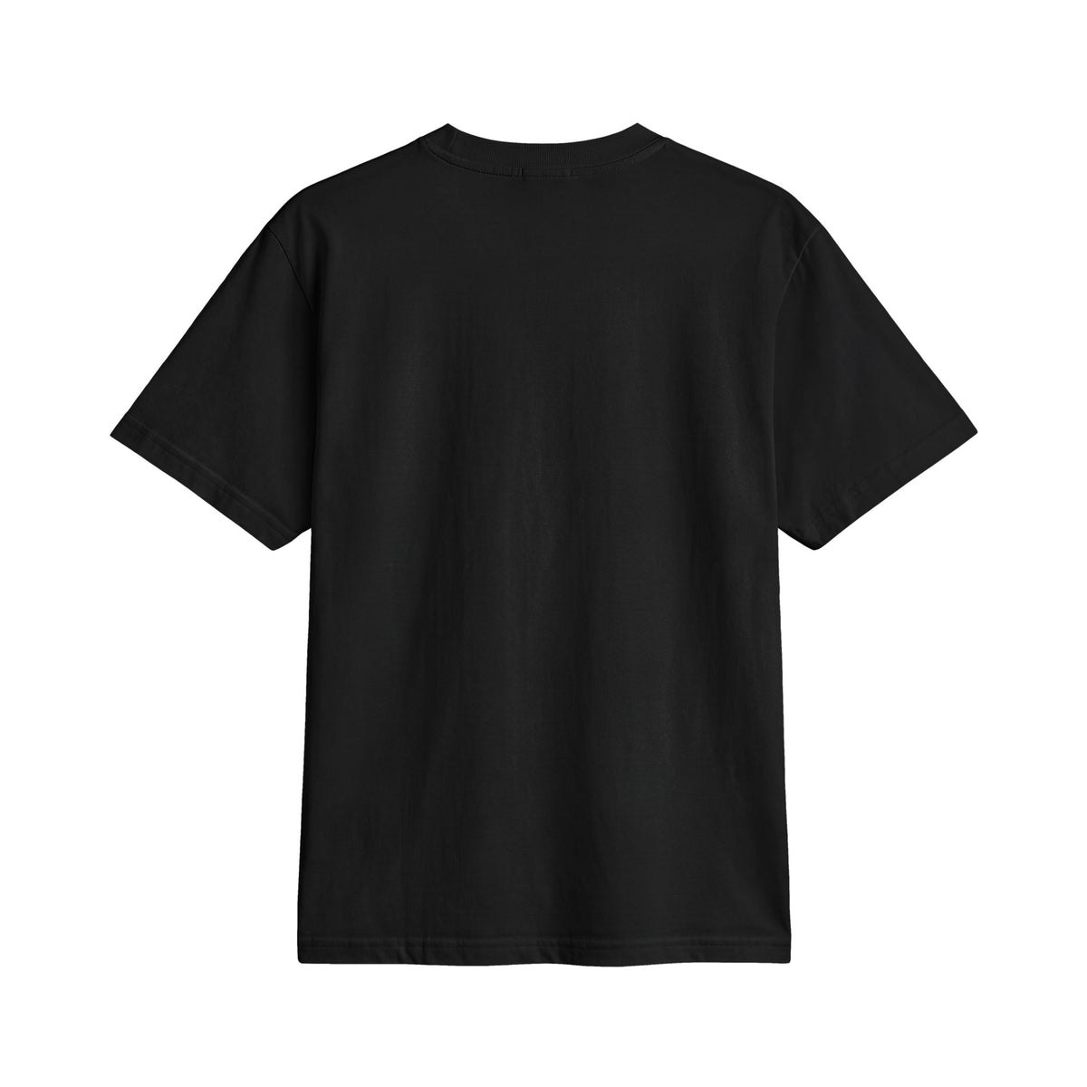 GYMRAT Tee – Zwart – productfoto achterkant, GYMRAT bedrukt