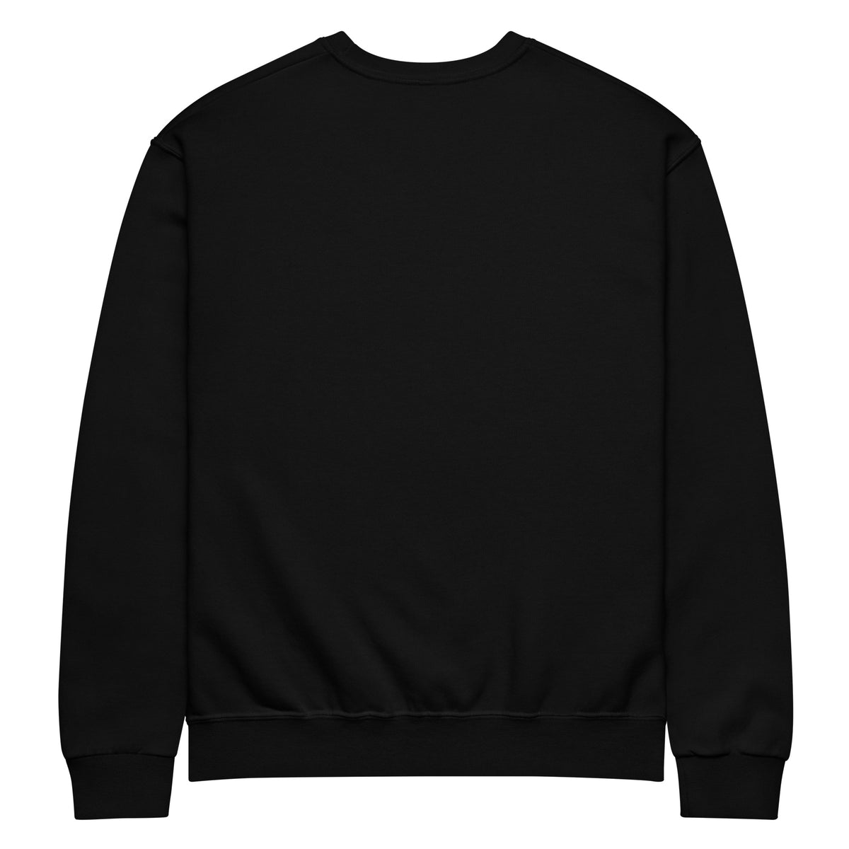 GEEN ZIN Sweater – Zwart (klein borduursel) – productfoto achterkant, GEEN ZIN geborduurd
