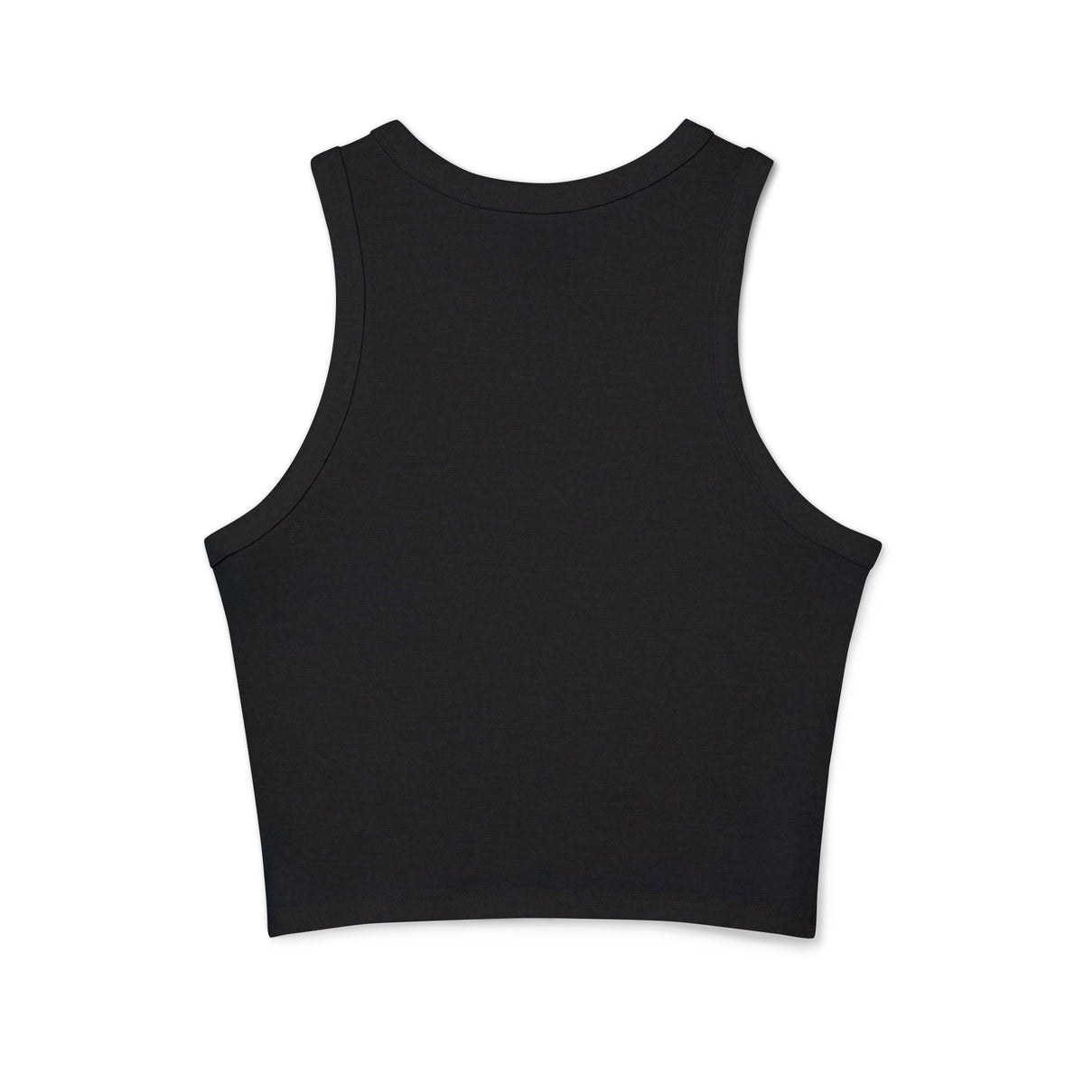 SQUATS Racer Tank – Zwart – productfoto achterkant, SQUATS bedrukt